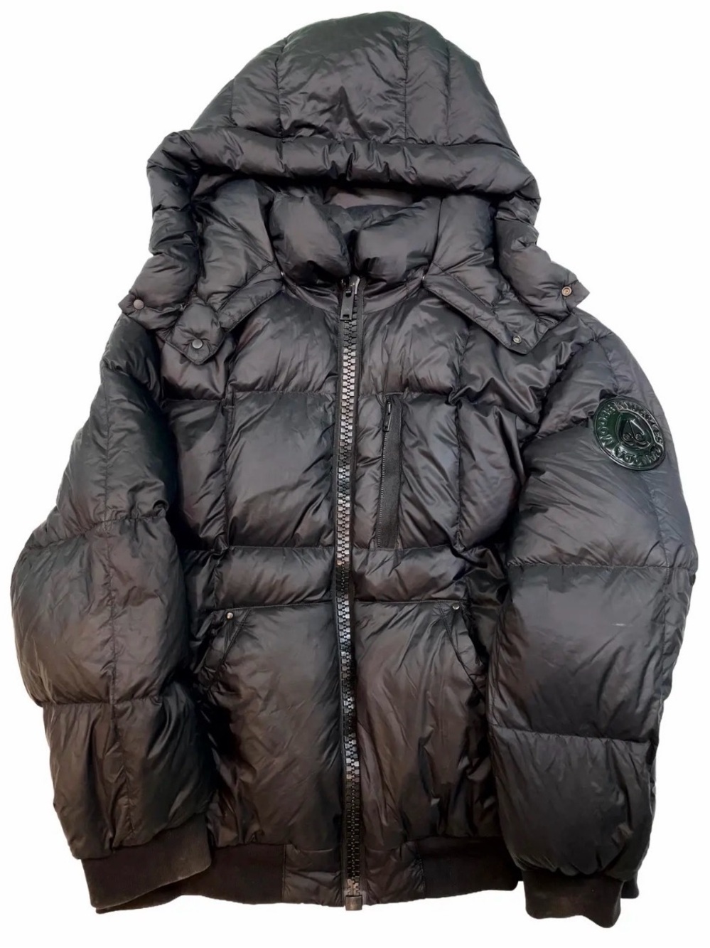 Moose Knuckles Black Kids Hooded Puffer Jacket